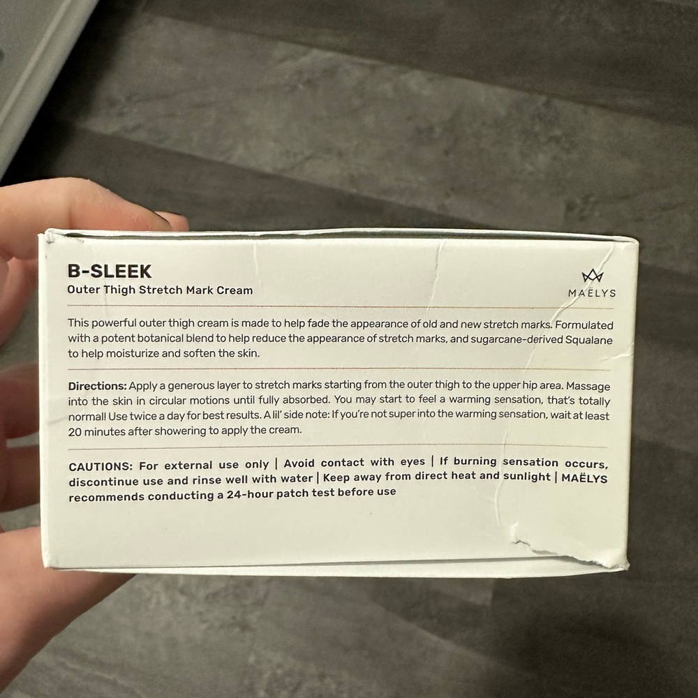 MAËLYS Cosmetics B-SLEEK Outer Thigh Stretch Mark Cream😃 brand, new unopened - Picture 7 of 7